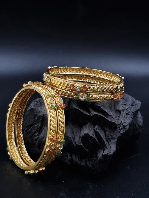 gold plated bangle set - 19297842 - Very Small Image - 1