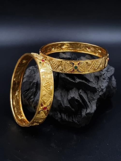 gold plated bangle set - 19297855 - Very Small Image - 1