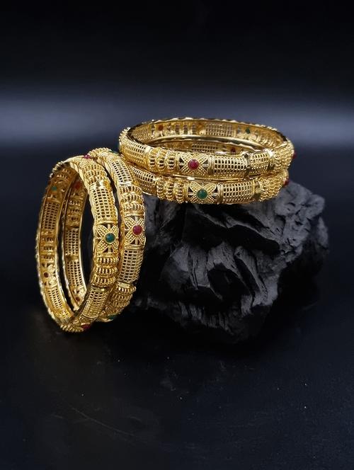 gold plated bangle set - 19297860 - Very Small Image - 1