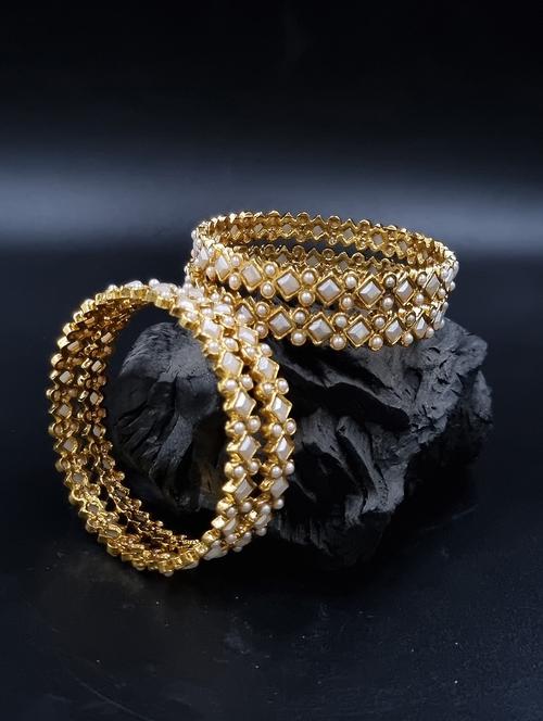 gold plated bangle set - 19297883 - Very Small Image - 1