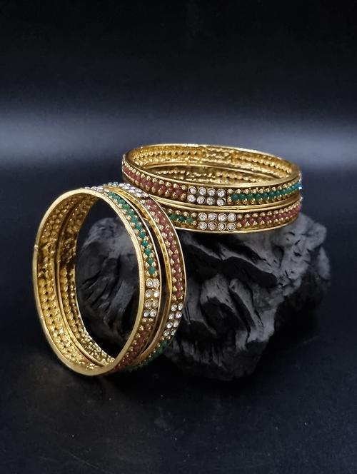 gold plated bangle set - 19297918 - Very Small Image - 1
