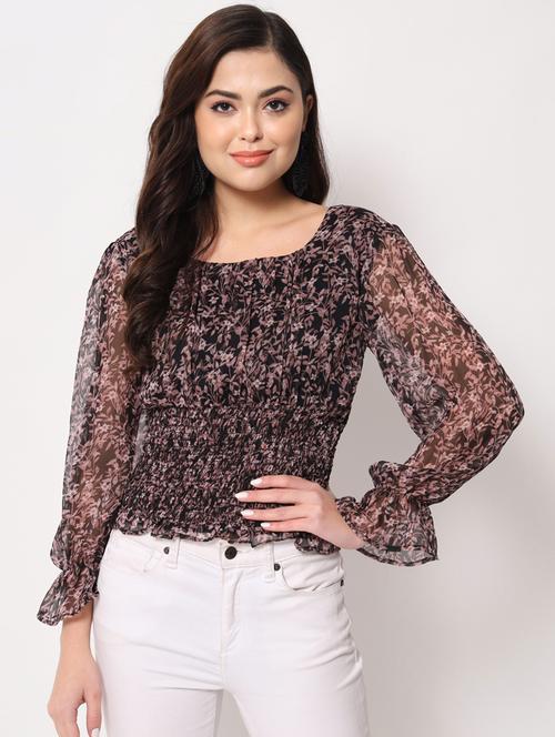 floral printed crop top - 19298045 - Very Small Image - 1