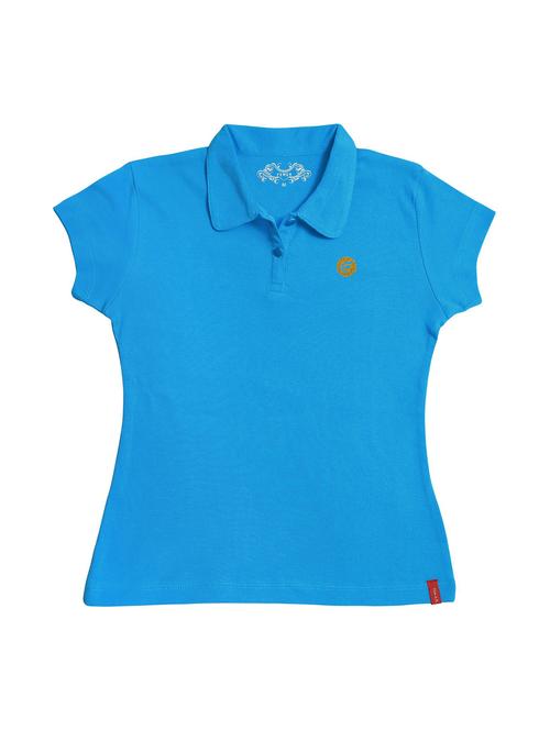 girls solid polo tee - 19298612 - Very Small Image - 1