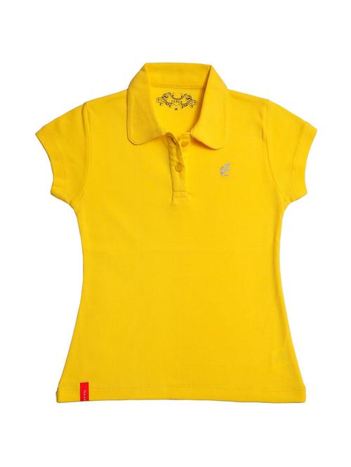 girls solid polo tee - 19298613 - Very Small Image - 1