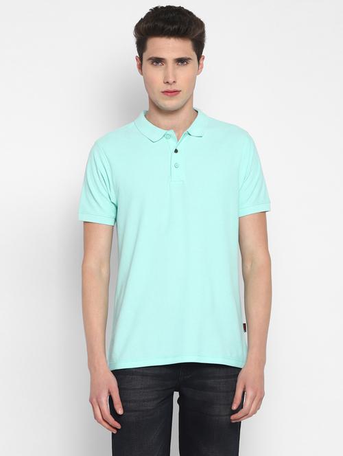 green solid polo t-shirt - 19298800 - Very Small Image - 1