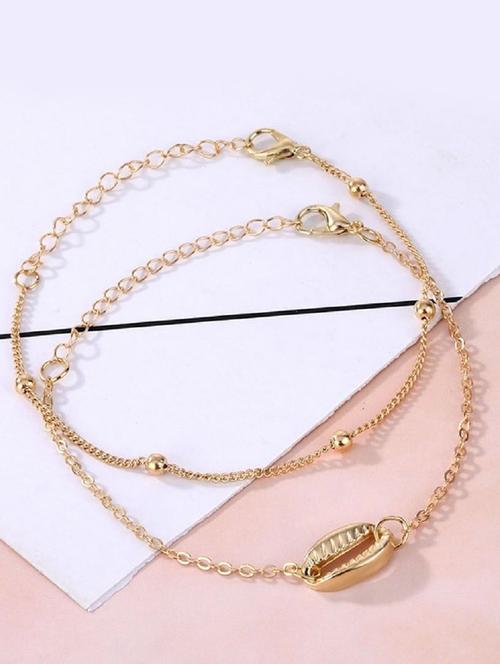 gold metal anklet - 19299088 - Very Small Image - 1