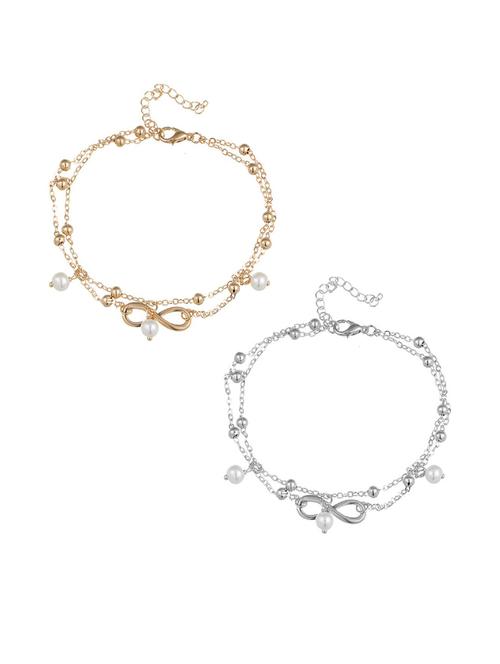 pack of 2 metal anklet - 19299096 - Very Small Image - 1