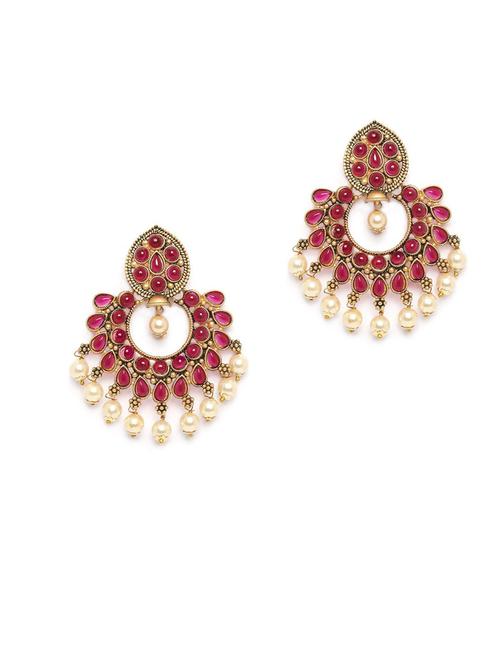 multi colored metal chandballi earring - 19299154 - Very Small Image - 1