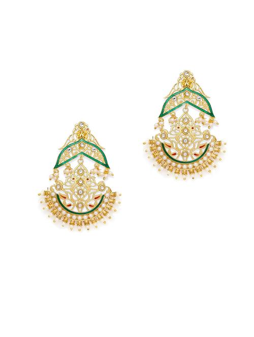 gold metal drop earring - 19299228 - Very Small Image - 1