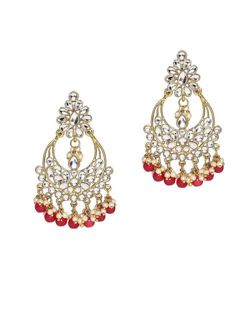 gold plated metal chandballi earring - 19299328 - Very Small Image - 1