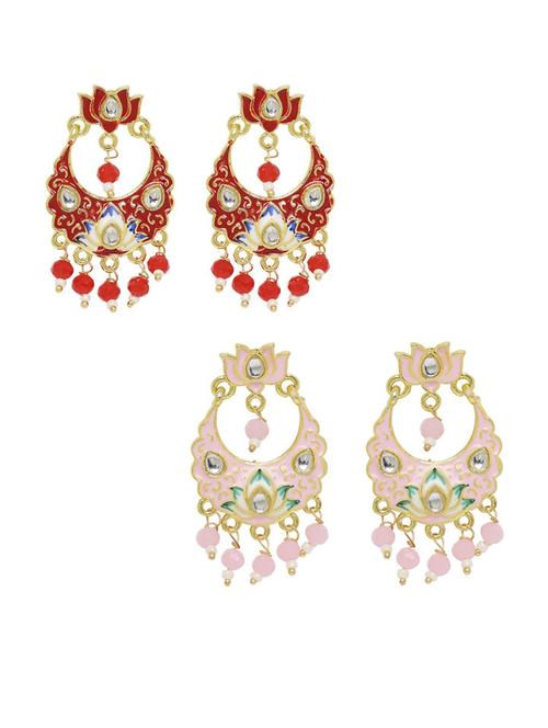 multi colored metal chandballi earring - 19299523 - Very Small Image - 1