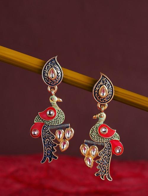 multi colored metal drop earring - 19299567 - Very Small Image - 1
