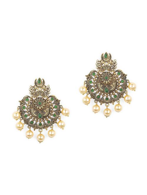 multi colored metal chandballi earring - 19299609 - Very Small Image - 1
