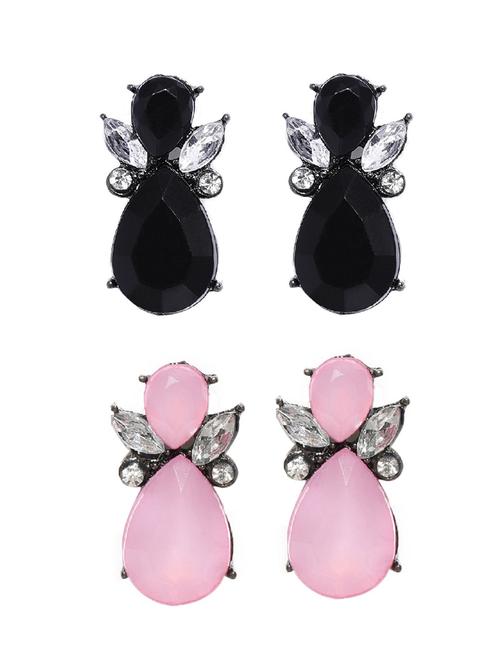 multi colored stone studs earring - 19299655 - Very Small Image - 1