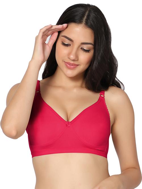 pink hosery tshirt bra - 19300327 - Very Small Image - 1