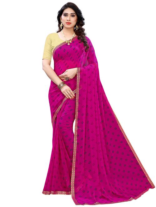 contrast bordered woven saree with blouse - 19301249 - Very Small Image - 1