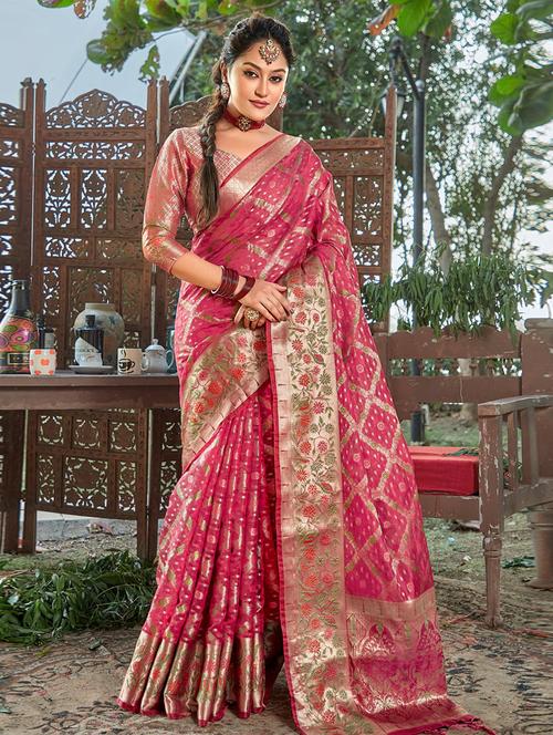 self design woven saree - 19303928 - Very Small Image - 1