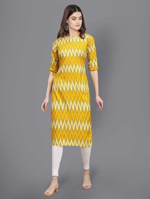 ikat printed straight kurta - 19305089 - Very Small Image - 1