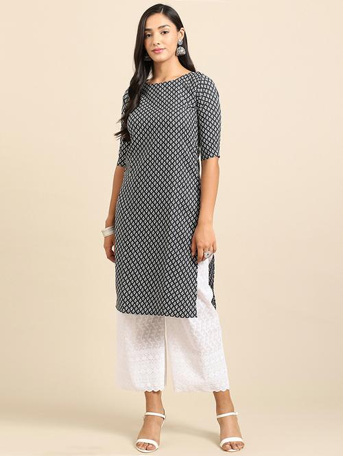 floral printed straight kurta - 19305121 - Very Small Image - 1
