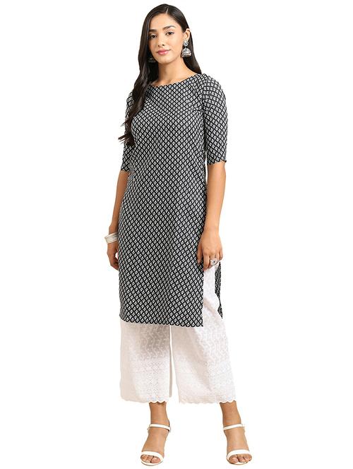 floral printed straight kurta - 19305131 - Very Small Image - 1