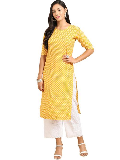 floral printed straight kurta - 19305132 - Very Small Image - 1