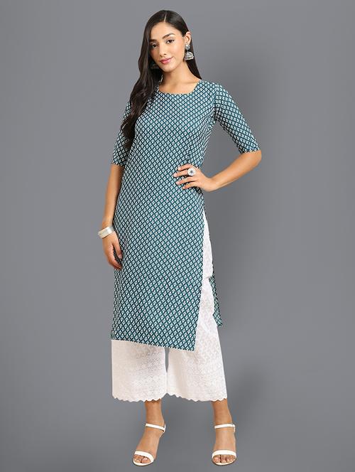 floral printed straight kurta - 19305143 - Very Small Image - 1