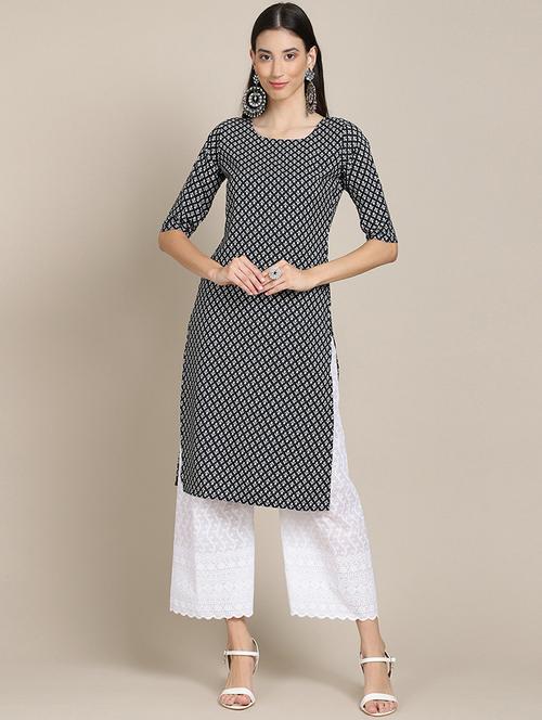 floral printed straight kurta - 19305151 - Very Small Image - 1