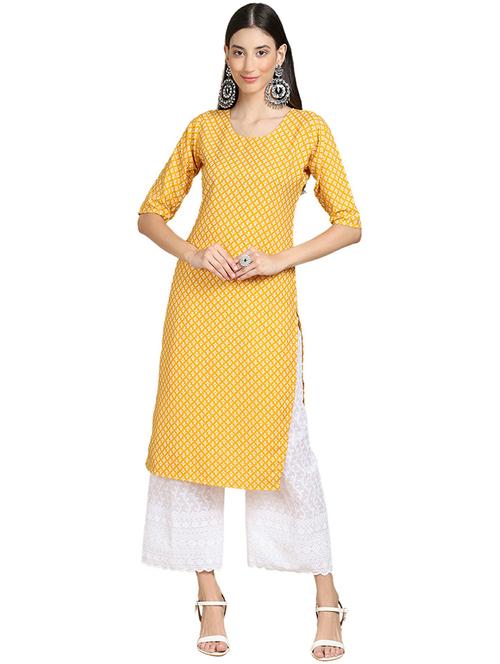floral printed straight kurta - 19305162 - Very Small Image - 1