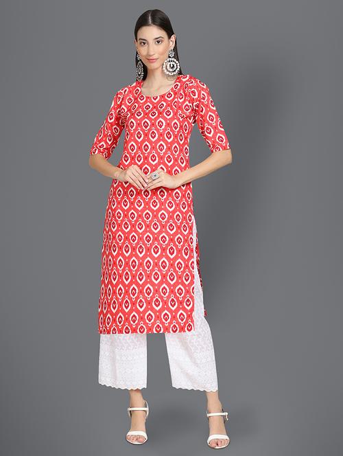printed straight kurta - 19305168 - Very Small Image - 1