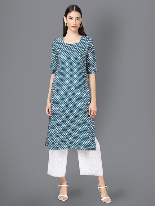 floral printed straight kurta - 19305173 - Very Small Image - 1