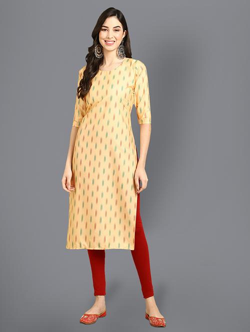 printed straight kurta - 19305203 - Very Small Image - 1