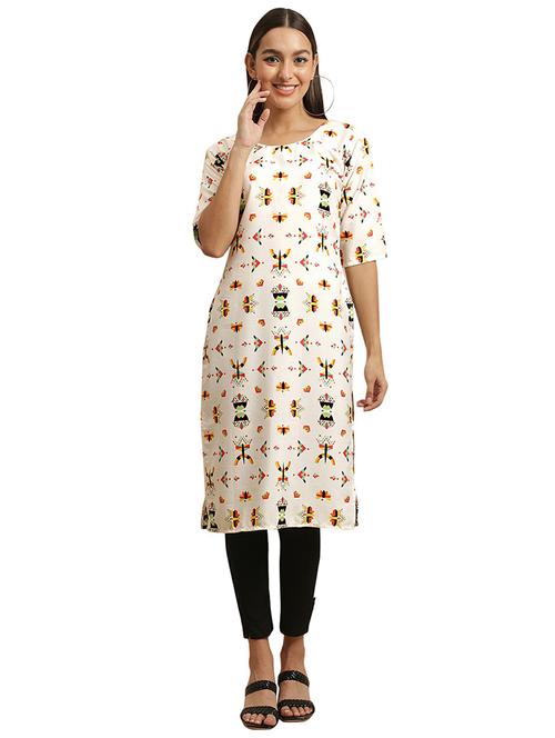 printed straight kurta - 19305239 - Very Small Image - 1