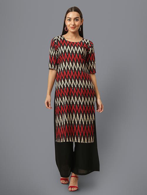 ikat printed straight kurta - 19305245 - Very Small Image - 1