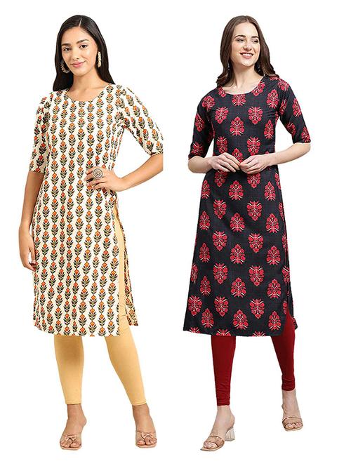 pack of 2 printed straight kurta - 19306193 - Very Small Image - 1
