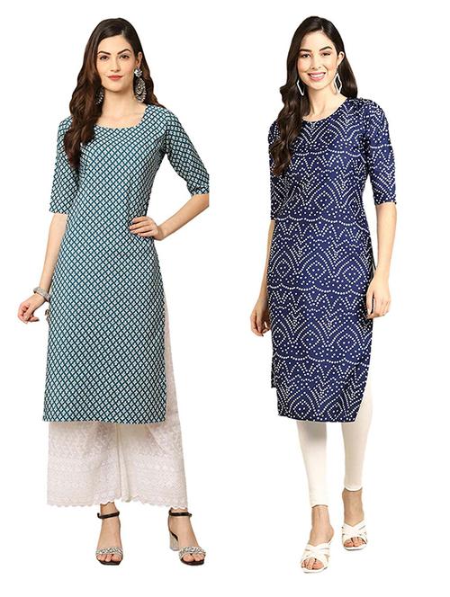 pack of 2 printed straight kurta - 19306235 - Very Small Image - 1