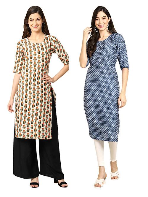 pack of 2 printed straight kurta - 19306241 - Very Small Image - 1