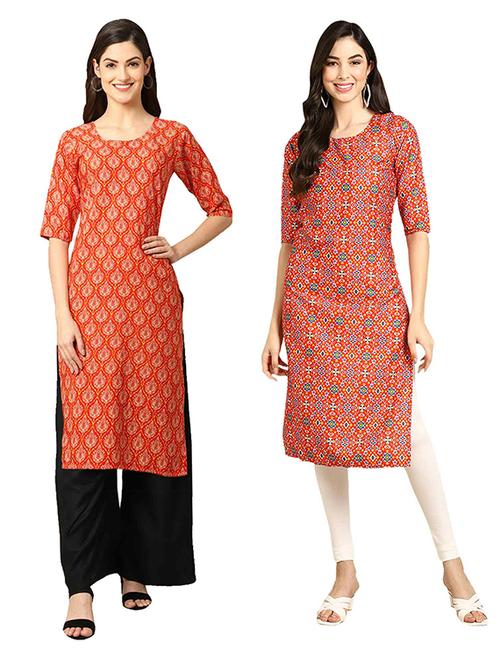 pack of 2 printed straight kurta - 19306251 - Very Small Image - 1