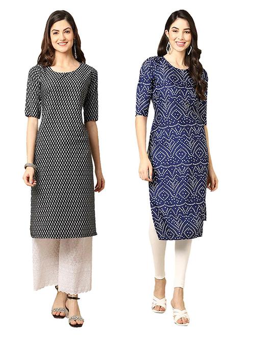 pack of 2 printed straight kurta - 19306340 - Very Small Image - 1