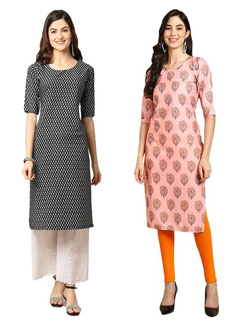 pack of 2 printed straight kurta - 19306341 - Very Small Image - 1