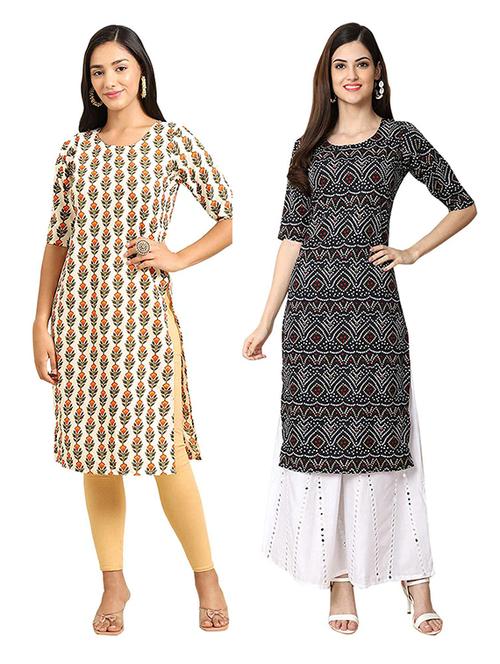 pack of 2 printed straight kurta - 19306391 - Very Small Image - 1