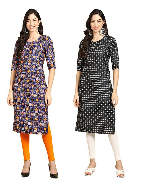 pack of 2 printed straight kurta - 19306701 - Very Small Image - 1