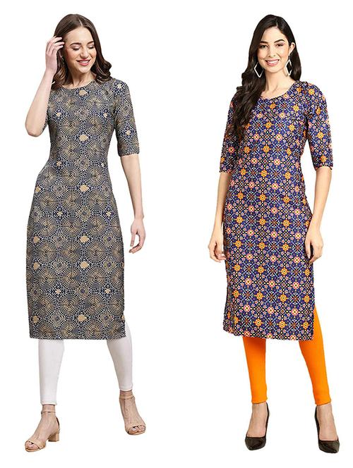 pack of 2 printed straight kurta - 19307323 - Very Small Image - 1
