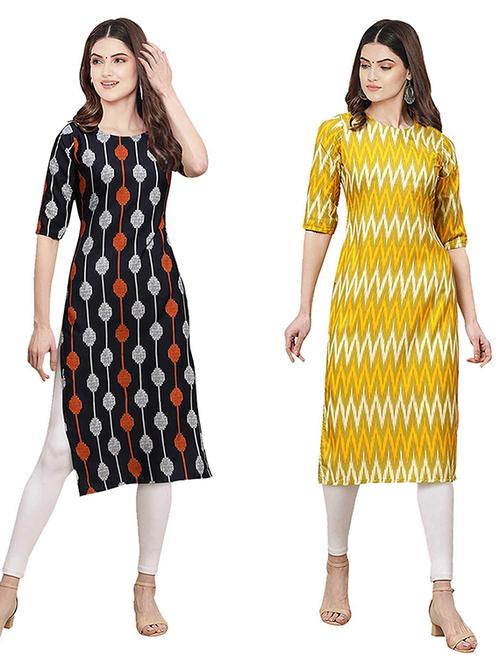 pack of 2 printed straight kurta - 19307892 - Very Small Image - 1