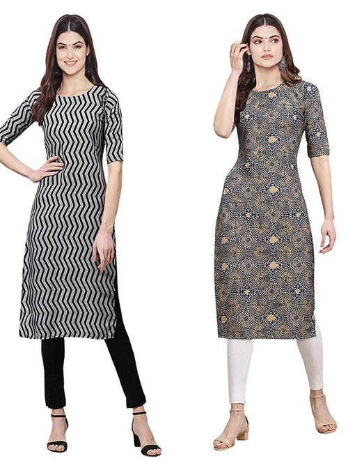 pack of 2 printed straight kurta - 19307923 - Very Small Image - 1