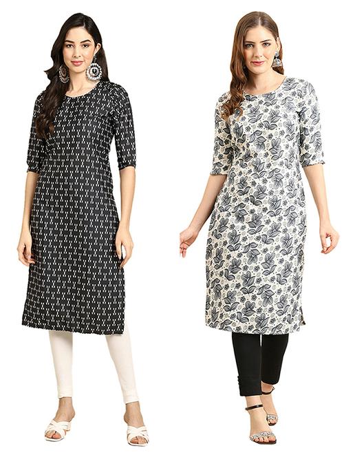 pack of 2 printed straight kurta - 19308048 - Very Small Image - 1