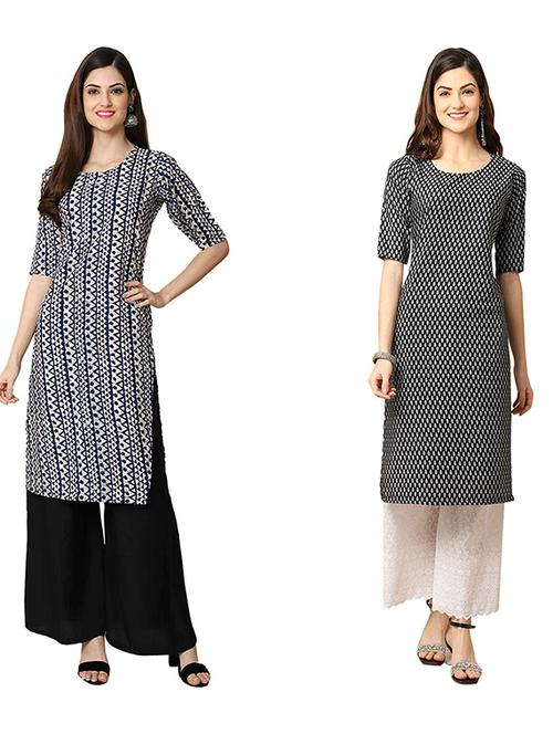 pack of 2 printed straight kurta - 19308126 - Very Small Image - 1