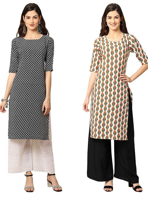 pack of 2 printed straight kurta - 19308130 - Very Small Image - 1