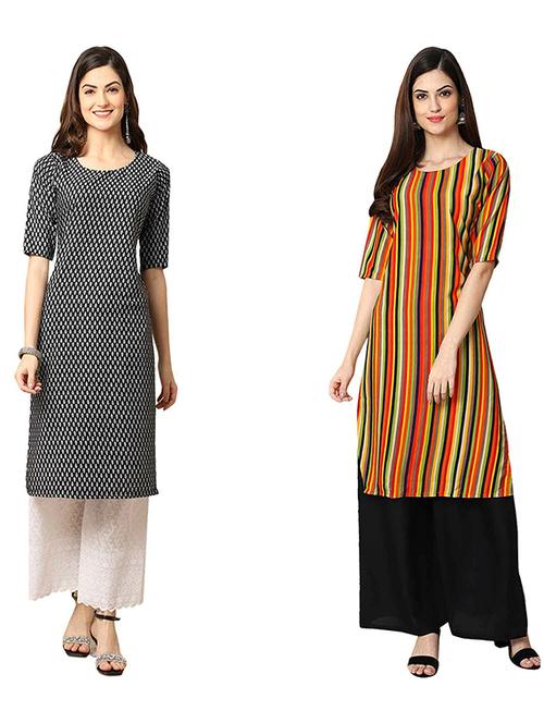 pack of 2 printed straight kurta - 19308221 - Very Small Image - 1