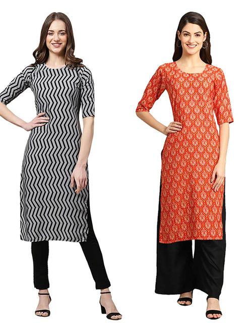 pack of 2 printed straight kurta - 19308435 - Very Small Image - 1