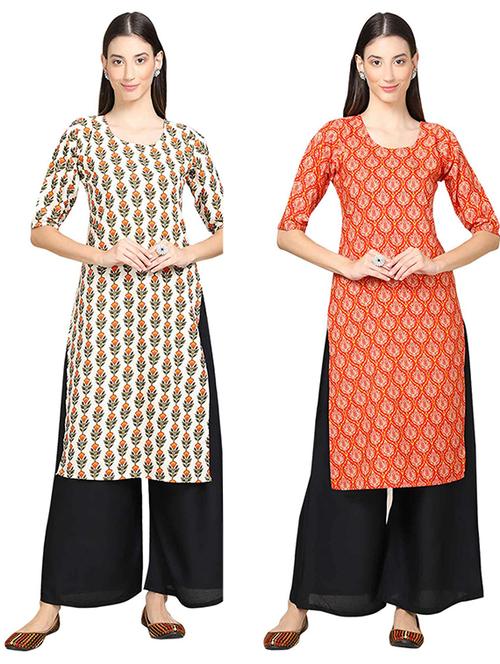 pack of 2 printed straight kurta - 19308611 - Very Small Image - 1